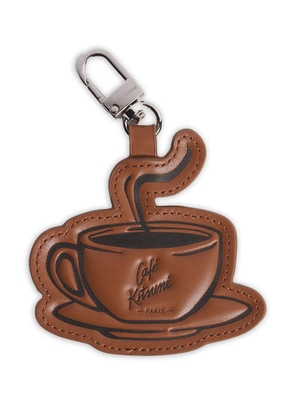 CAFÉ KITSUNÉ leather keyring - Brown