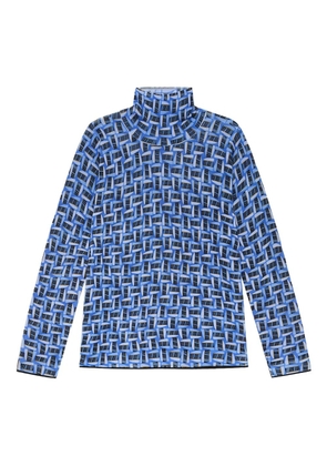 MALIPARMI patterned roll-neck sweater - Blue