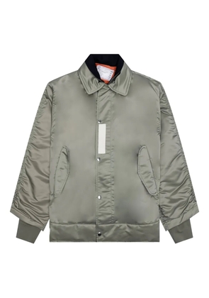 sacai pocketed bomber jacket - Green