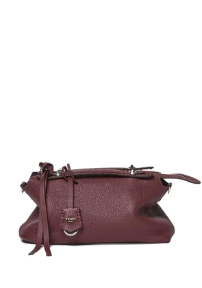 FENDI leather keyring charm tote bag - Red