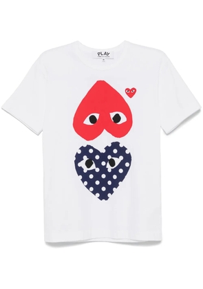 Comme Des Garçons Play heart-print T-shirt - White