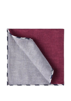 Brunello Cucinelli striped-border pocket square - Red