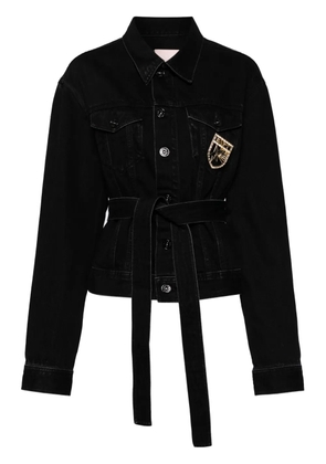 BAPY BY *A BATHING APE® logo pin denim jacket - Black