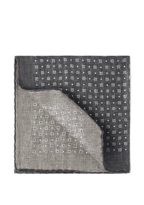 Brunello Cucinelli patterned pocket square - Grey