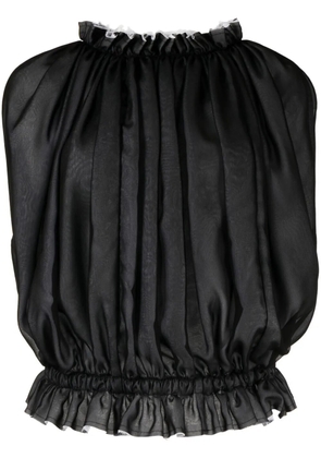 Comme Des Garçons sleeveless ruffle top - Black