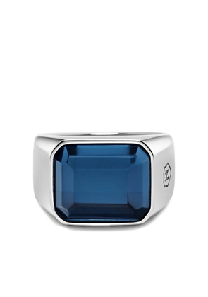Nialaya Jewelry zircon signet ring - Silver
