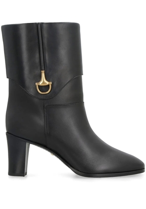 Gucci Half Horsebit leather ankle boots - Black
