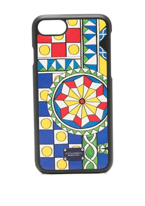 Dolce & Gabbana geometric-print iPhone 7 and 8 case - Blue