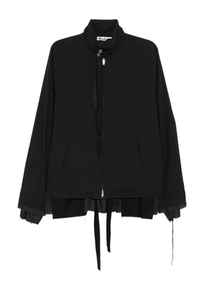 midorikawa cottton zip-up jacket - Black