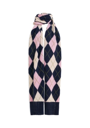Essentiel Antwerp argyle jacquard scarf - Blue