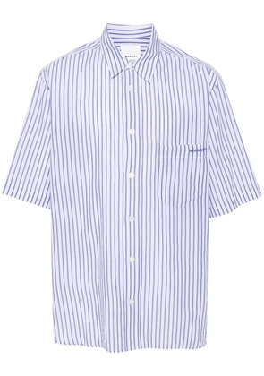 MARANT Labilio striped cotton shirt - Blue