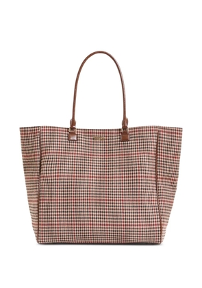 Essentiel Antwerp Inbox checked-pattern shoulder bag - Brown
