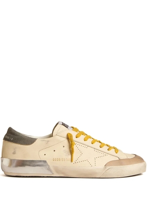 Golden Goose Super-Star Penstar perforated star leather sneakers - Neutrals