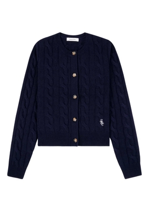 Sporty & Rich SRC cable-knit button cardigan - Blue