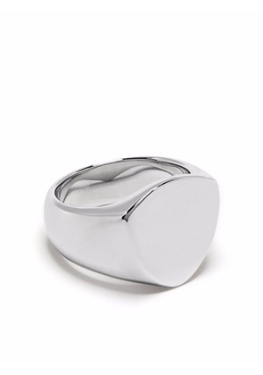 Tom Wood shield polished signet ring - Silver