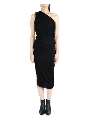Rick Owens Lilies draped midi dress - Black