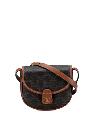 Celine Pre-Owned 2022 Mini Triomphe Coated Canvas Besace crossbody bag - Brown