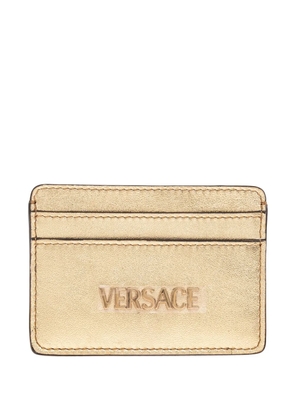 Versace metallic logo-embossed cardholder - Gold