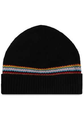 Paul Smith stripe detailing beanie - Black