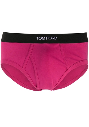 TOM FORD logo cotton briefs - Pink