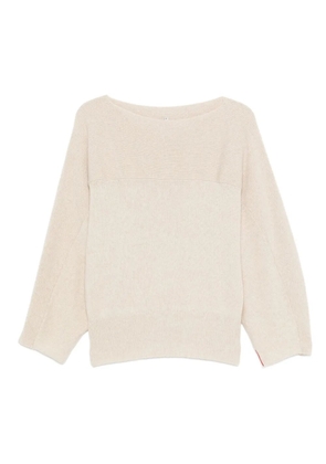 Liviana Conti Alicia ribbed-panel sweater - Neutrals