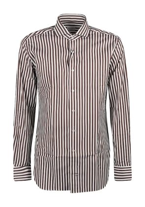 Xacus striped shirt - Brown