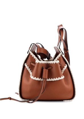 Loewe Pre-Owned Hammock Bag Leather with Crochet Detail Small shoulder bag - Brown