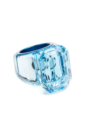 Swarovski Lucent crystal cocktail ring - Blue