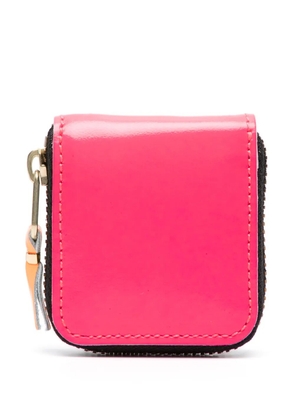 Comme Des Garçons Wallet zip-fastening leather coin purse - Pink