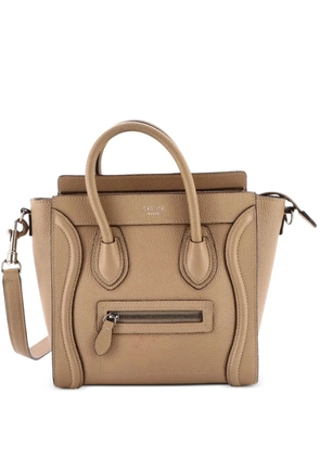 Celine Pre-Owned Luggage Bag Grainy Leather Nano crossbody bag - Neutrals