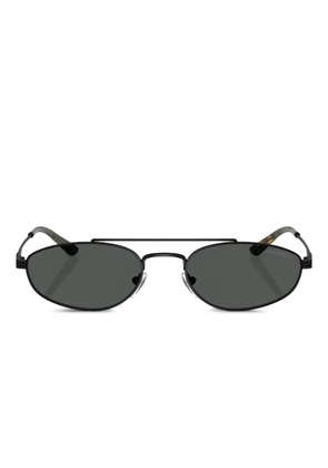 Emporio Armani oval-frame sunglasses - Black
