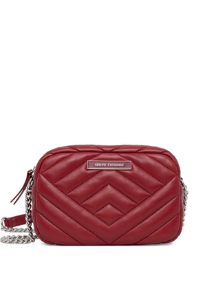 Armani Exchange quilted-pattern crossbody bag - Red