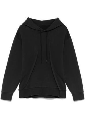 MM6 Maison Margiela pleat-detailed hoodie - Black