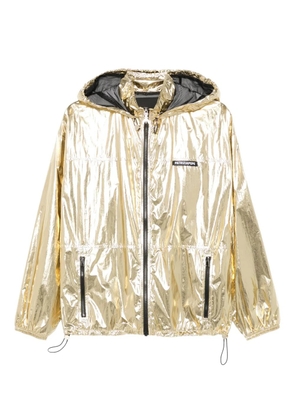 Patrizia Pepe shiny hooded jacket - Gold