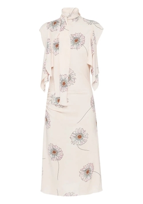 Prada Cameo printed midi dress - Neutrals