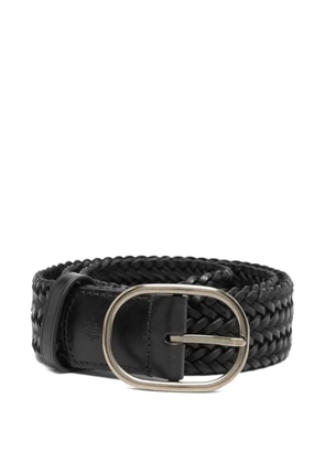 DRAGON DIFFUSION braided leather belt - Black