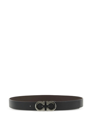Ferragamo Gancini grained reversible belt - Black
