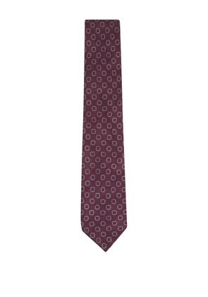 Paolo Albizzati patterned wool tie - Purple