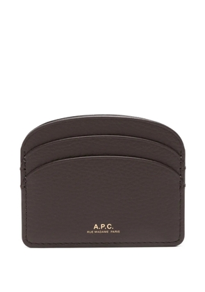 A.P.C. Demi-Lune curved-edges card holder - Brown