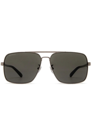 Gucci Eyewear pilot-frame tinted sunglasses - Silver