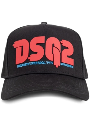 DSQUARED2 logo-appliqué cap - Black