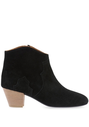 ISABEL MARANT Dicker suede Western boots - Black