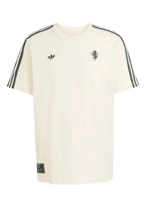 adidas side-stripes T-shirt - Neutrals