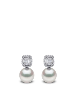 Yoko London 18kt white gold Starlight south sea pearl and diamond earrings - Silver