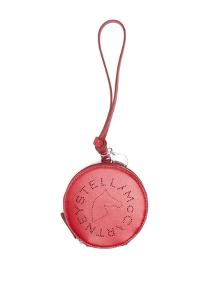 Stella McCartney perforated round keyring - Red