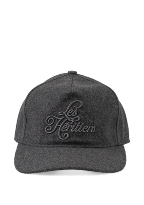 LES HÉRITIERS signature wool cap - Grey