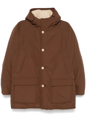 Drôle De Monsieur hooded parka - Brown