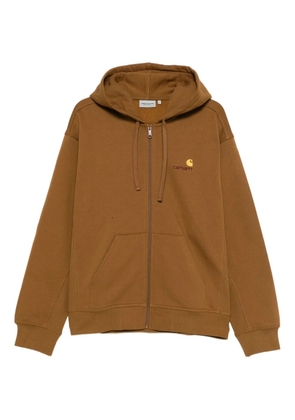 Carhartt WIP American Script zip-up hoodie - Brown