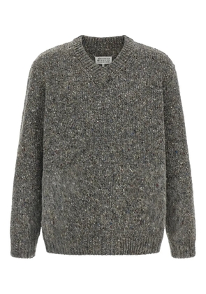 Maison Margiela V-neck dropped-shoulder sweater - Grey