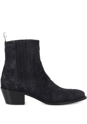 Sartore embroidered chelsea boots - Blue